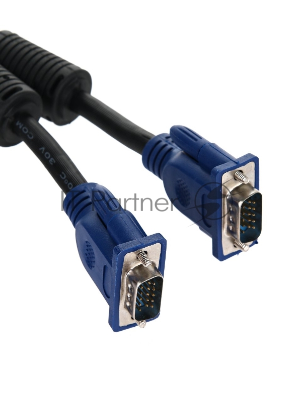 Кабель монитор-SVGA card (15M-15M) 15м 2 фильтра Aopen/Qust (ACG341AD-15M)