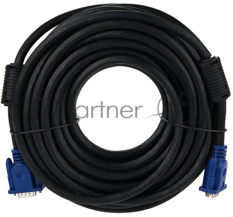 Кабель монитор-SVGA card (15M-15M) 15м 2 фильтра Aopen/Qust (ACG341AD-15M)