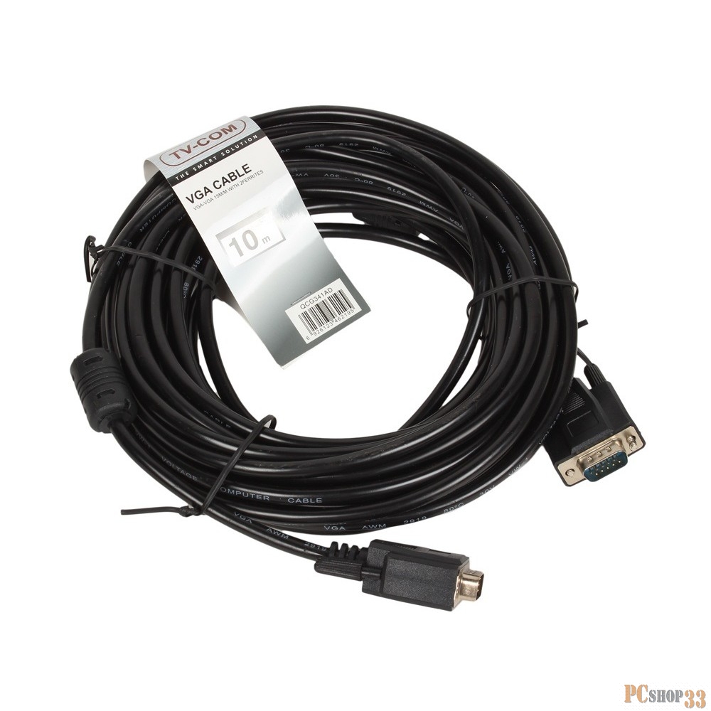 Кабель соединительный SVGA (15M/M) 10m 2 фильтра TV-COM (QCG120H-10M)