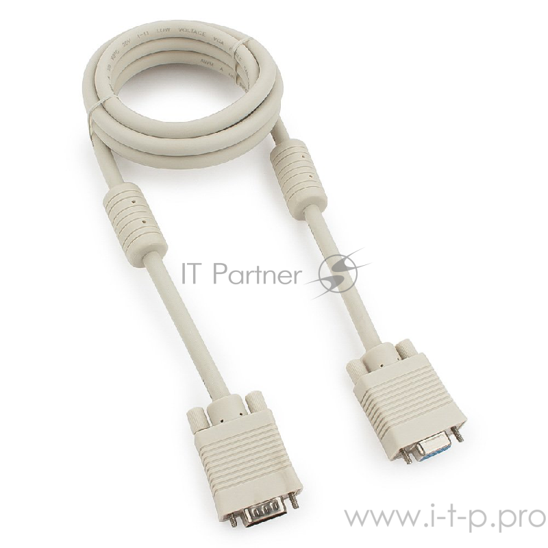 Кабель удлинит. VGA Premium Cablexpert, 1.8м, 15M/15F, тройн.экран, феррит.кольца, пакет