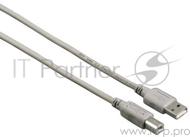 Кабель Hama H-53722 USB 2.0 A-B (m-m) 1.5 м серый
