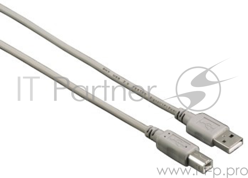 Кабель Hama H-53723 USB 2.0 A-B (m-m) 2.5 м серый