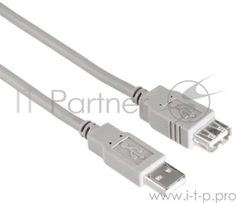 Кабель Hama H-53725 USB 2.0 A-A (m-f) удлинительный 1.5 м серый