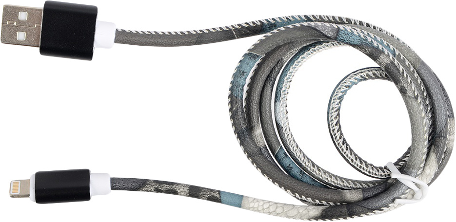 Кабель Lightning 8pin-USB Ritmix RCC-422 brown для синхронизации/зарядки, 1м, нейлон. опл., мет. кон