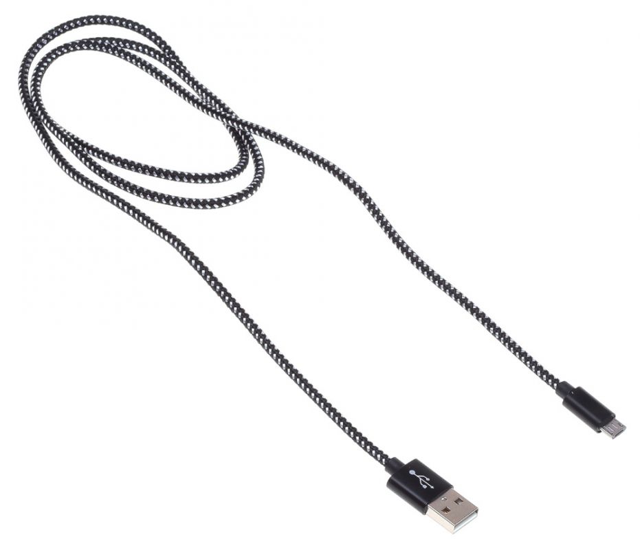 Кабель Buro Braided BHP RET MICUSB-BR USB A(m) micro USB B (m) 1м черный