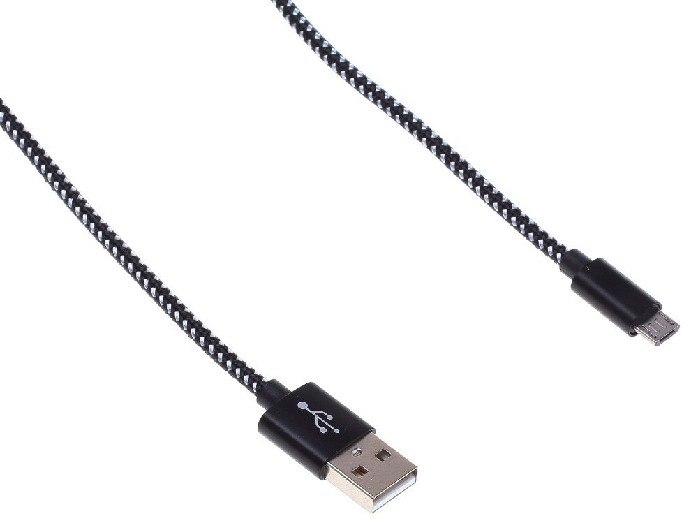 Кабель Buro Braided BHP RET MICUSB-BR USB A(m) micro USB B (m) 1м черный