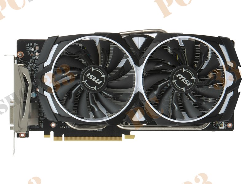 Видеокарта MSI GeForce GTX 1060 ARMOR 6G OCV1 6ГБ (GeForce GTX 1060, DDR5, DVI, 2xHDMI, 2xDP) (PCI-E)