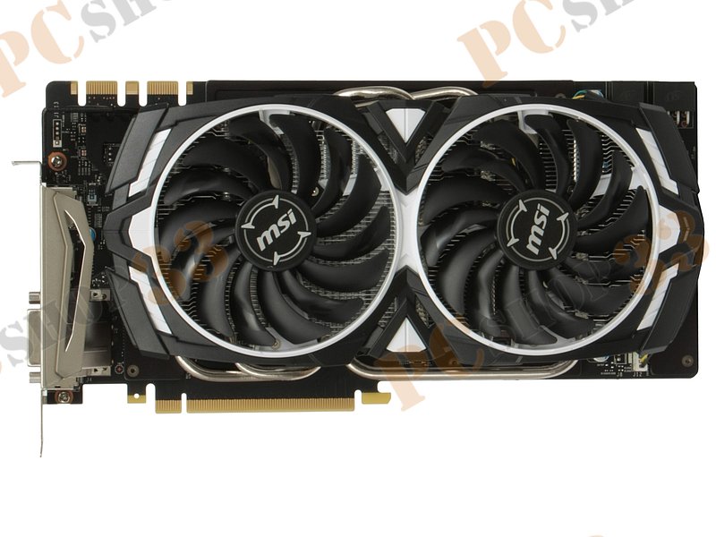 Видеокарта MSI GeForce GTX 1060 ARMOR 6GD5X OC 6ГБ (GeForce GTX 1060, DDR5X, DVI, HDMI, 3xDP) (PCI-E)