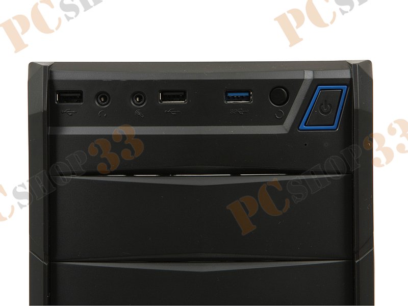 Корпус Miditower Aerocool V2X Blue, ATX, черно-синий (без БП)