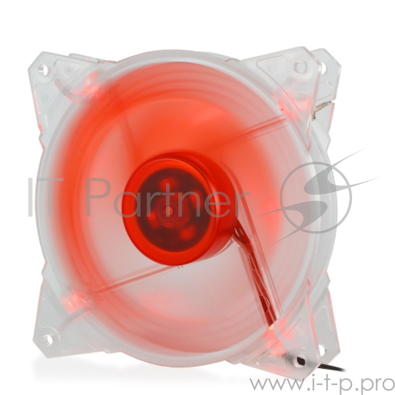 вентилятор CROWN Вентилятор для компьютерного корпуса CMCF-12025S-1210 (120*120*25ммКрасный 4LED1500 об/мин35CFM20ДбПодшипник скольжения3pin+MOLEX(папа-мама) 40+10см)