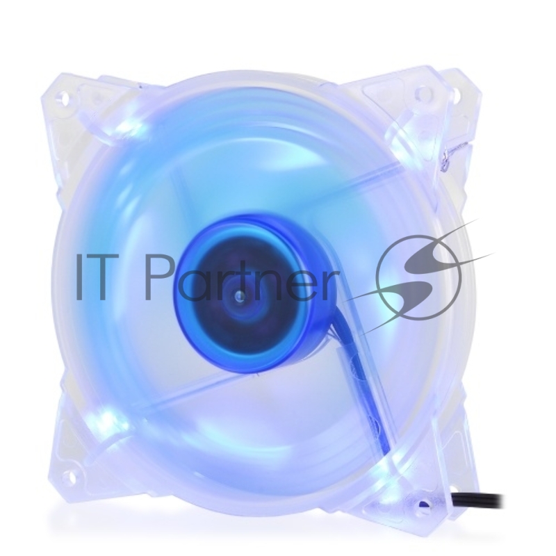 вентилятор CROWN Вентилятор для компьютерного корпуса CMCF-12025S-1211 (120*120*25ммСиний 4LED1500 об/мин35CFM20ДбПодшипник скольжения3pin+MOLEX(папа-мама) 40+10см)
