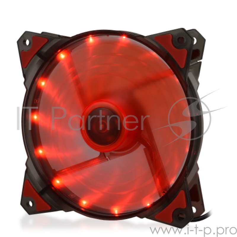 вентилятор CROWN Вентилятор для компьютерного корпуса CMCF-12025S-1220 (120*120*25ммКрасный 16LED1500 об/мин35CFM20ДбПодшипник скольжения3pin+MOLEX(папа-мама) 40+10см)