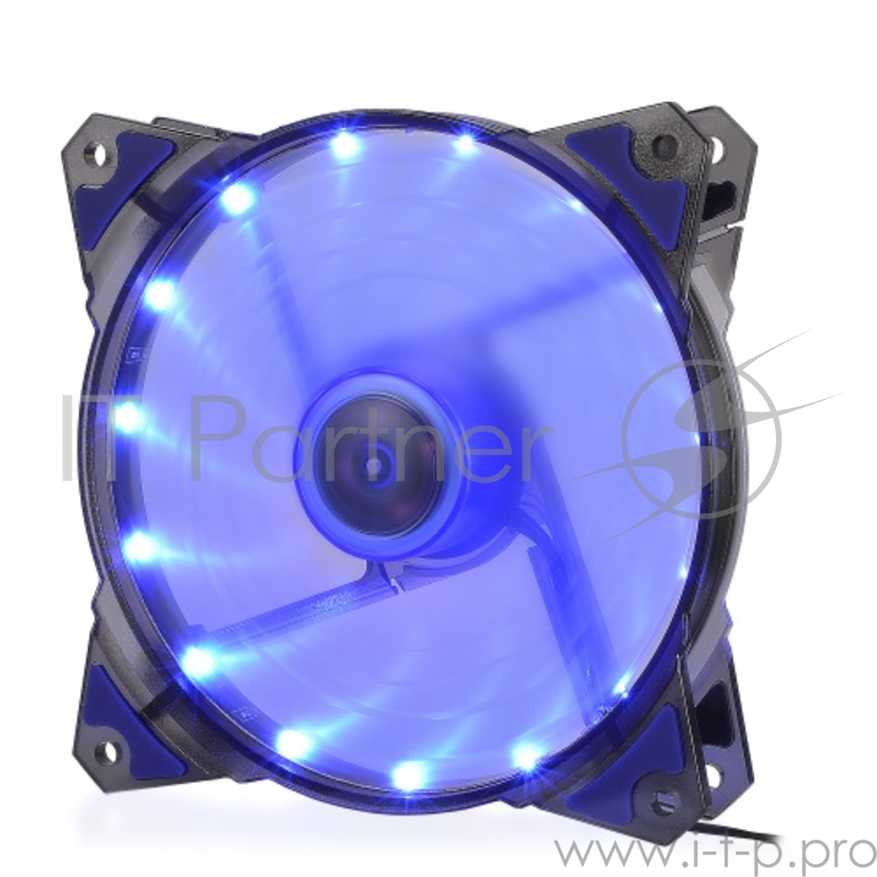 вентилятор CROWN Вентилятор для компьютерного корпуса CMCF-12025S-1221 (120*120*25ммСиний 16LED1500 об/мин35CFM20ДбПодшипник скольжения3pin+MOLEX(папа-мама) 40+10см)