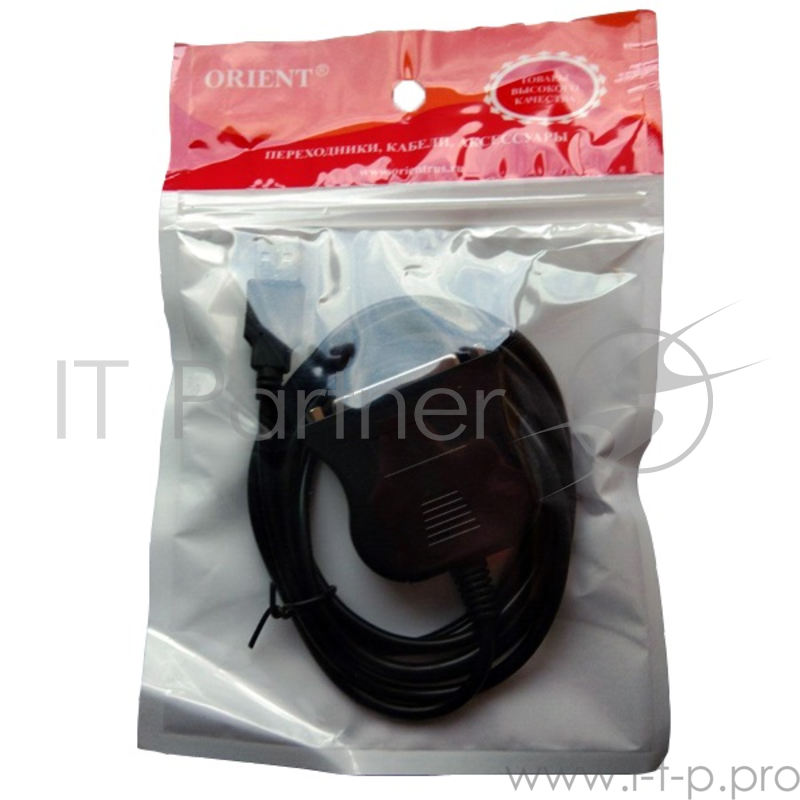 Переходник ORIENT Кабель-адаптер USB Am to ULB-225N18 (доп.порт LPT в систему), длина 1.8м, крепеж разъема - гайки