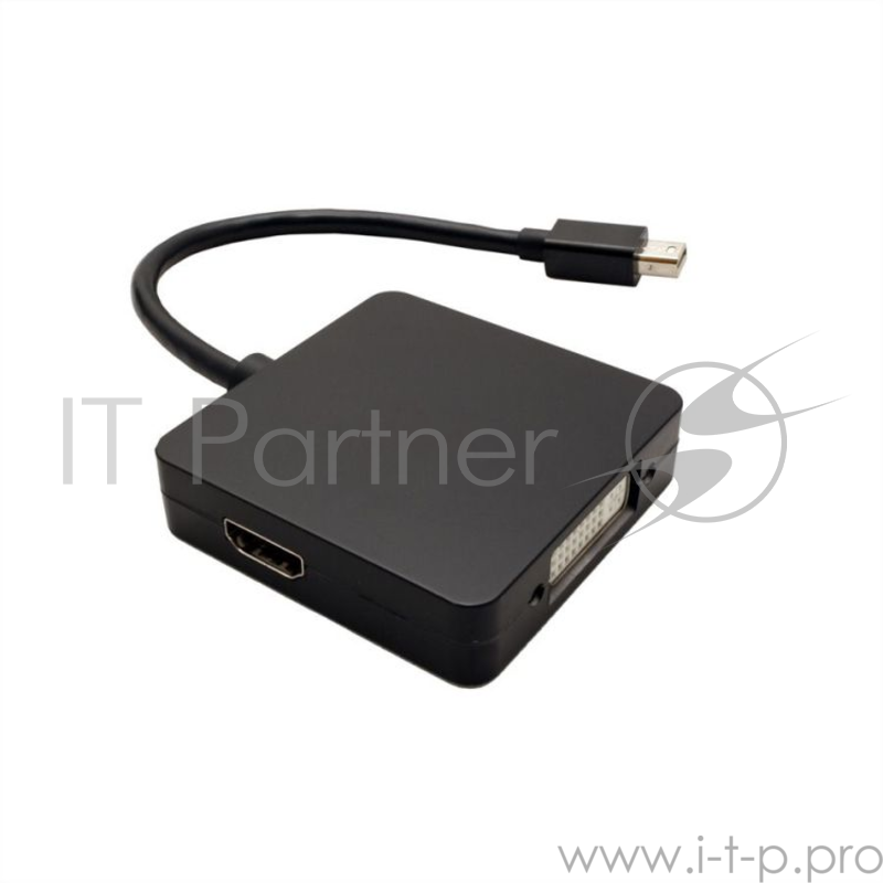 Переходник ORIENT Кабель-адаптер Mini DisplayPort M C305B - HDMI/ DVI-I/ DisplayPort, длина 0.2 метра, черный