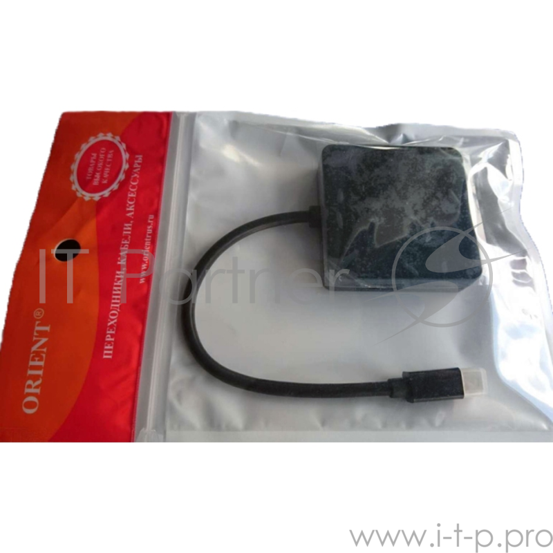 Переходник ORIENT Кабель-адаптер Mini DisplayPort M C305B - HDMI/ DVI-I/ DisplayPort, длина 0.2 метра, черный