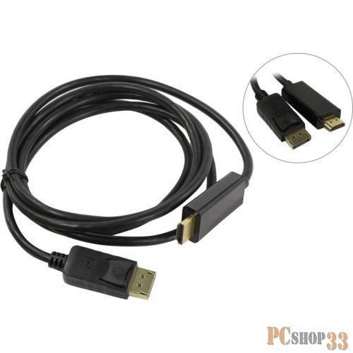 Переходник ORIENT Кабель-адаптер DisplayPort M C706 - HDMI M, длина 1.8 метра, черный