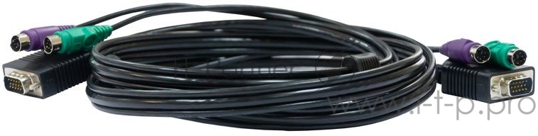 Переключатель D-Link DKVM-CB/A4A Кабель KVM длиной 1,8 м с разъемами PS2(2xPS/2+VGA15M, 1.8м)