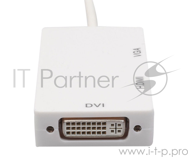 Переходник ORIENT Кабель-адаптер DisplayPort M C309W - HDMI/ DVI-I/ VGA, длина 0.2 метра, белый (30742)