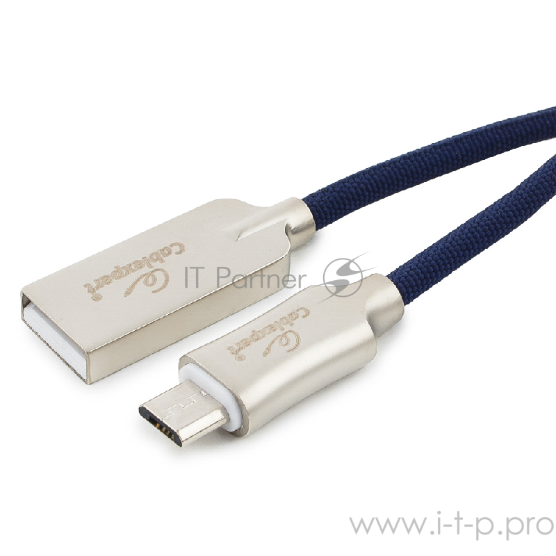 Кабель Cablexpert Кабель USB 2.0 CC-P-mUSB02Bl-1.8M AM/microB, серия Platinum, длина 1.8м, синий, блистер