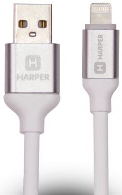 Кабель Harper Силиконовый Кабель для зарядки и синхронизации USB - Lightning, SCH-530 white (1м, способны заряжать устройства до 2х ампер)