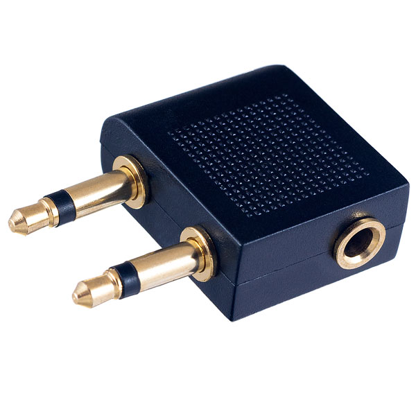 Переходник PERFEO Переходник д/авианаушников 2xJack 3.5 мм вилка - Jack 3.5 мм розетка, стерео-аудио (A7014)