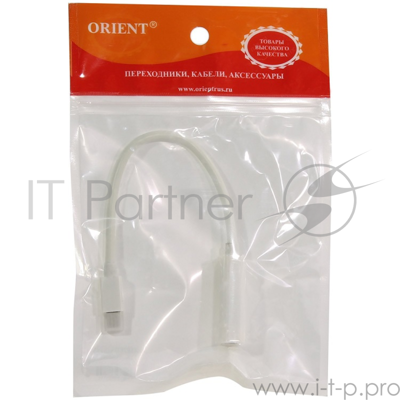 Переходник ORIENT Кабель-адаптер Mini DisplayPort M C302W - HDMI F, длина 0.2 метра, белый