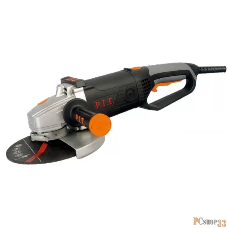 Шлифовальная машина P.I.T Шлифмашина угловая PWS230-C МАСТЕР (230мм. 2500Вт пов ручка, прорез. виброручка) PWS230-C