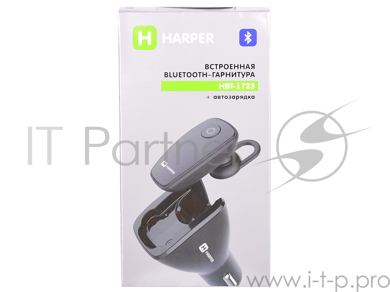 Наушники HARPER HB-108 white {Bluetooth 4.0 Частотный диапазон: 20 ~ 20 кГц Встроенный микрофон Регулировка громкости}