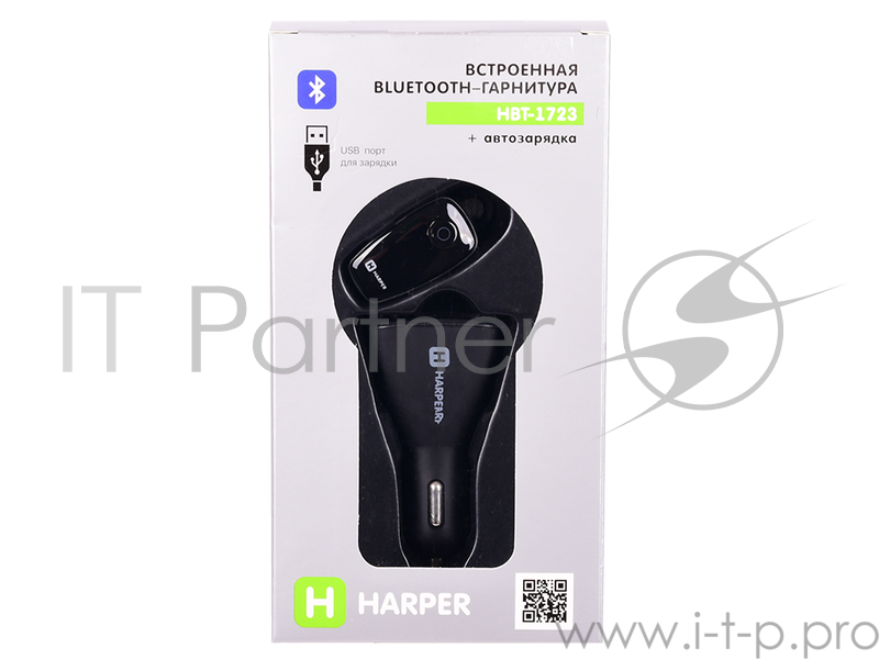 Наушники HARPER HB-108 white {Bluetooth 4.0 Частотный диапазон: 20 ~ 20 кГц Встроенный микрофон Регулировка громкости}