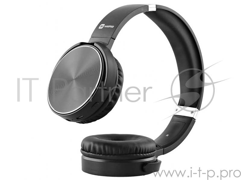 Наушники HARPER HB-217 black {Bluetooth 4.1 Поддержка MicroSD карт AUX Частотный диапазон: 20 Гц-20 КГц Чувствительность: 105 дБ ± 3 дБ}
