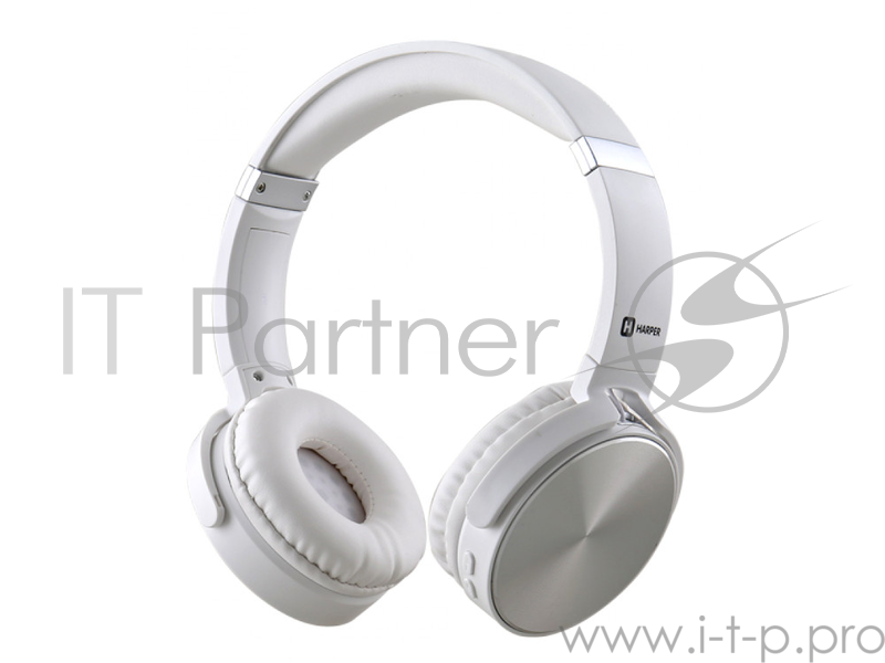 Наушники HARPER HB-217 white {Bluetooth 4.1 Поддержка MicroSD карт AUX Частотный диапазон: 20 Гц-20 КГц Чувствительность: 105 дБ ± 3 дБ}