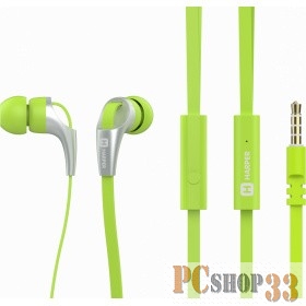 Наушники HARPER HV-404 green {Чувствительность: 95dB±3dB Сопротивление: 16?±15% Частотный диапазон: 20-20000Hz Длина кабеля: 1.2m}