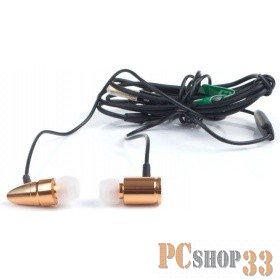 Наушники HARPER HV-609 Bronze {Чувствительность: 100dB±3dB Частотный диапазон: 20 Гц~20 кГц Сопротивление: 16 Ом}