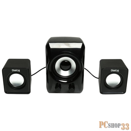 Колонки Dialog Colibri AC-202UP BLACK - колонки 2.1, 11W RMS, черные, питание от USB