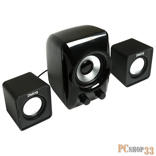 Колонки Dialog Colibri AC-202UP BLACK - колонки 2.1, 11W RMS, черные, питание от USB