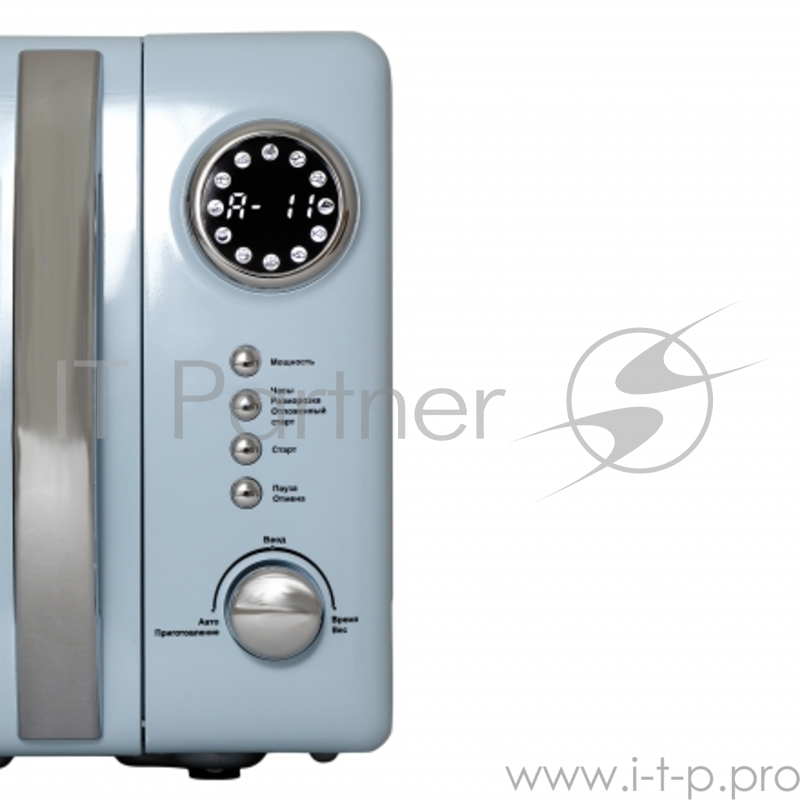 Микроволновая печь TESLER ME-2055 Sky Blue, соло, 20л, мех. управ, 700Вт, голубой