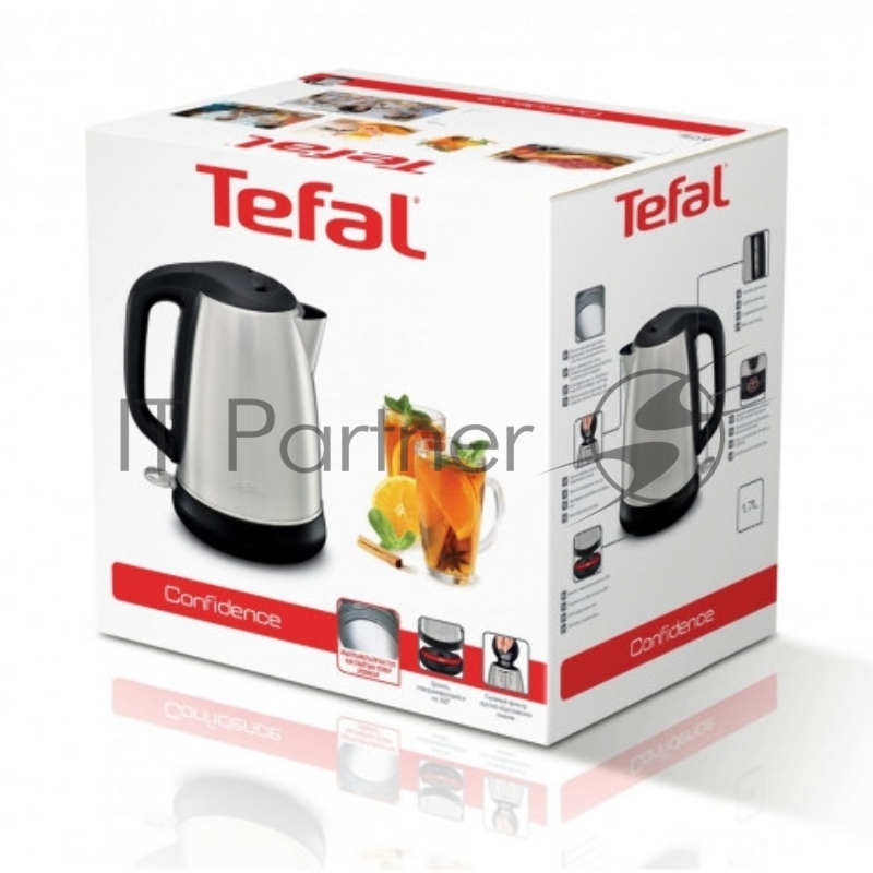 Чайник электрический Tefal KI270D30 1.7л. 2400Вт серебристый (корпус: металл)