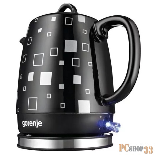 Чайник электрический Gorenje K10BKC 1л. 1630Вт черный матовый (корпус: керамика)