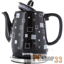 Чайник электрический Gorenje K10BKC 1л. 1630Вт черный матовый (корпус: керамика)