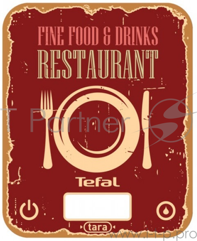 Весы кухонные электронные Tefal BC5104V1 макс.вес:5кг красный/рисунок