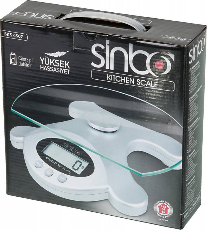 Весы кухонные электронные Sinbo SKS-4507 макс.вес:3кг серебристый