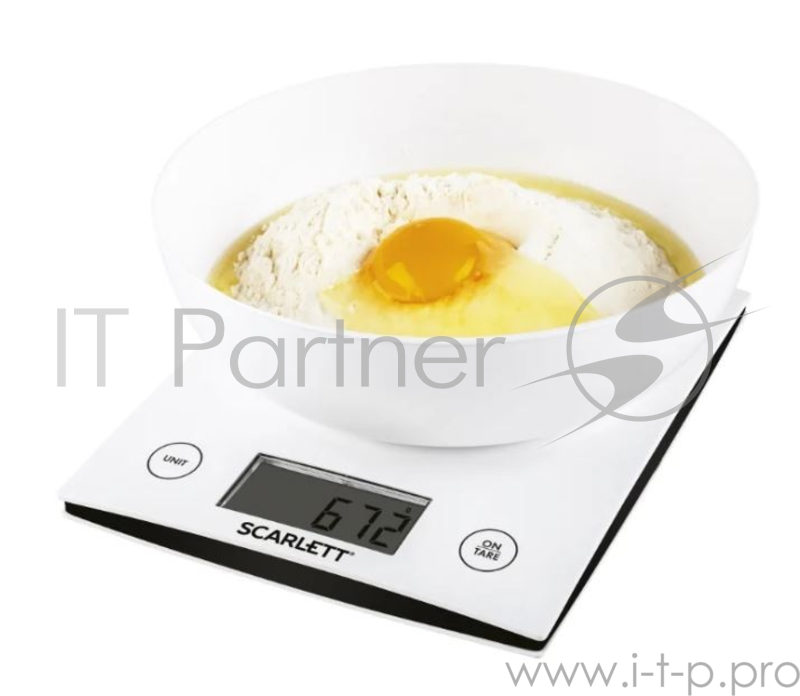 Весы кухонные электронные Scarlett SC-KS57B10 макс.вес:5кг белый