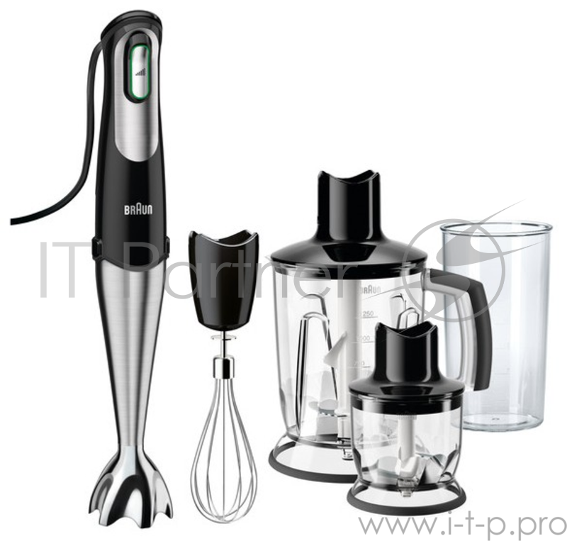 Блендер погружной Braun MQ 745 750Вт черный/серый