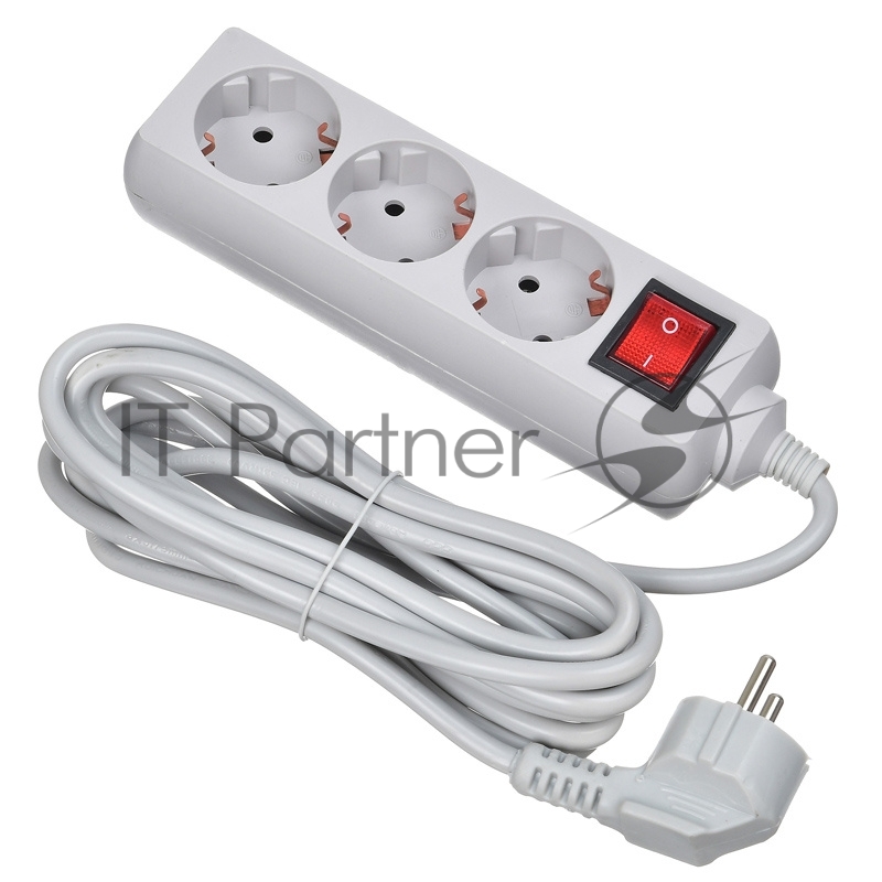 Сетевой фильтр Buro 300SL-3-G 3м (3 розетки) серый (пакет ПЭ)