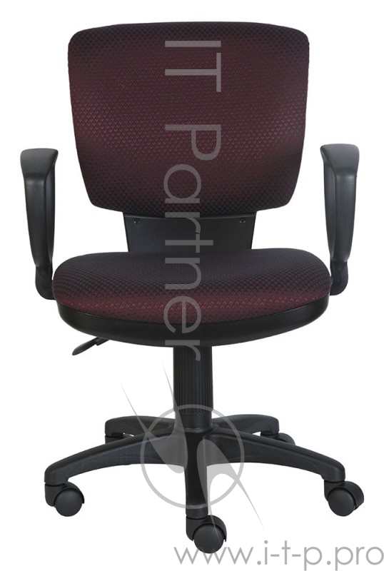 Кресло Бюрократ CH-626AXSN/V-02 бордовый ромбик черный V-02