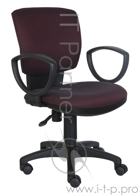 Кресло Бюрократ CH-626AXSN/V-02 бордовый ромбик черный V-02