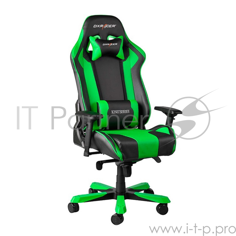 Компьютерное кресло игровое King series OH/KS06/NE цвет черный с зелеными вставками нагрузка 200 кг