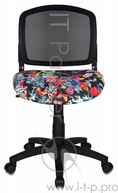 Кресло Бюрократ CH-296NX/TATTOO спинка сетка черный сиденье черный черепа Tattoo