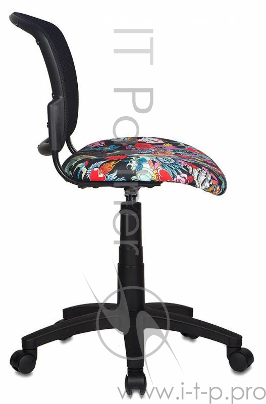 Кресло Бюрократ CH-296NX/TATTOO спинка сетка черный сиденье черный черепа Tattoo